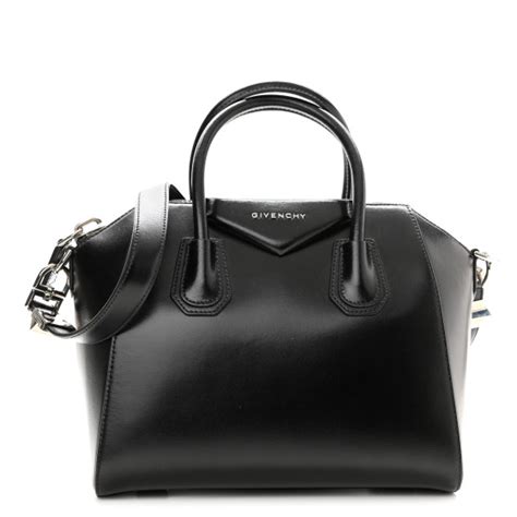 GIVENCHY Shiny Lord Calfskin Small Antigona Black